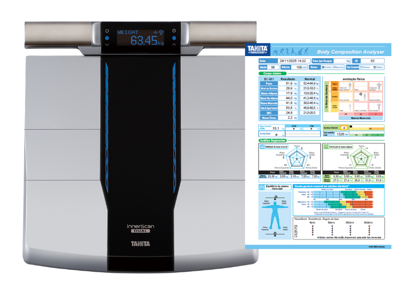 Balança de bioimpedância Tanita RD-545 - Bluetooth, multi-frequência, premium